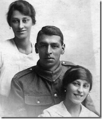 G Aunts Corra & Annie, G uncle George Johnson circa 1915